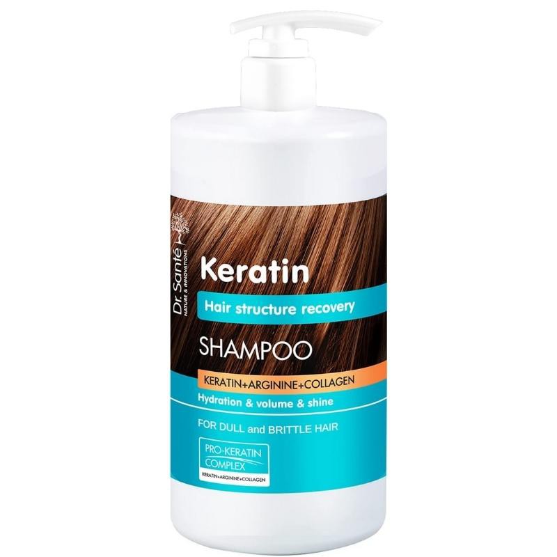 nawilżający szampon do włosów z keratyną