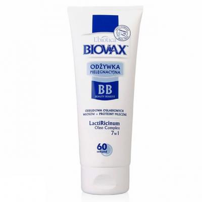 l biotica biovax bb beauty benefit odżywka do włosów ciemnych