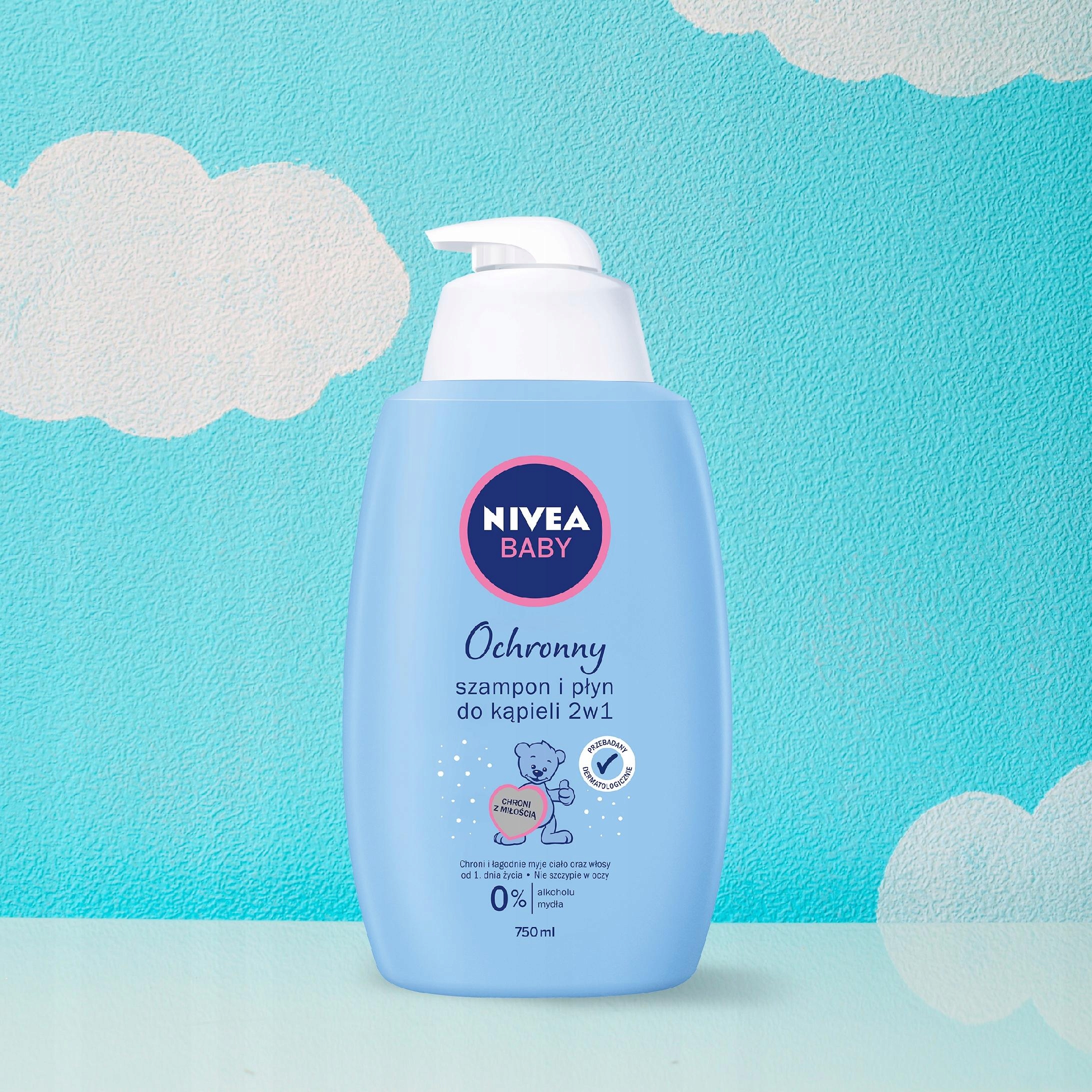 łagodny szampon i płyn do kąpieli 2w1 nivea baby