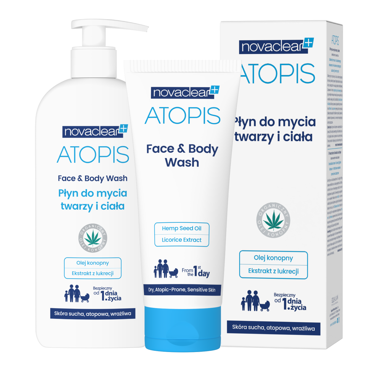 novaclear atopis face & body wash płyn do mycia twarzy