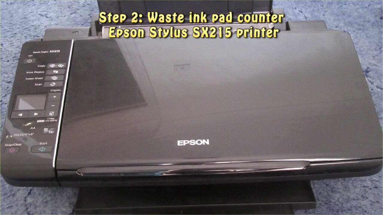 epson sx215 reset pampers