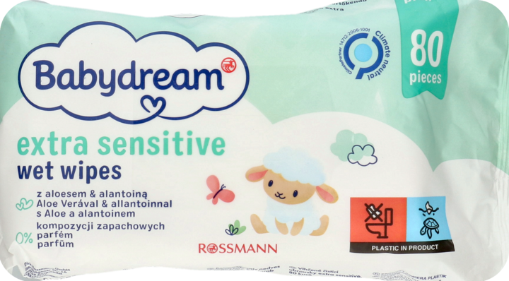 chusteczki nawilżane babydream sensitive skład