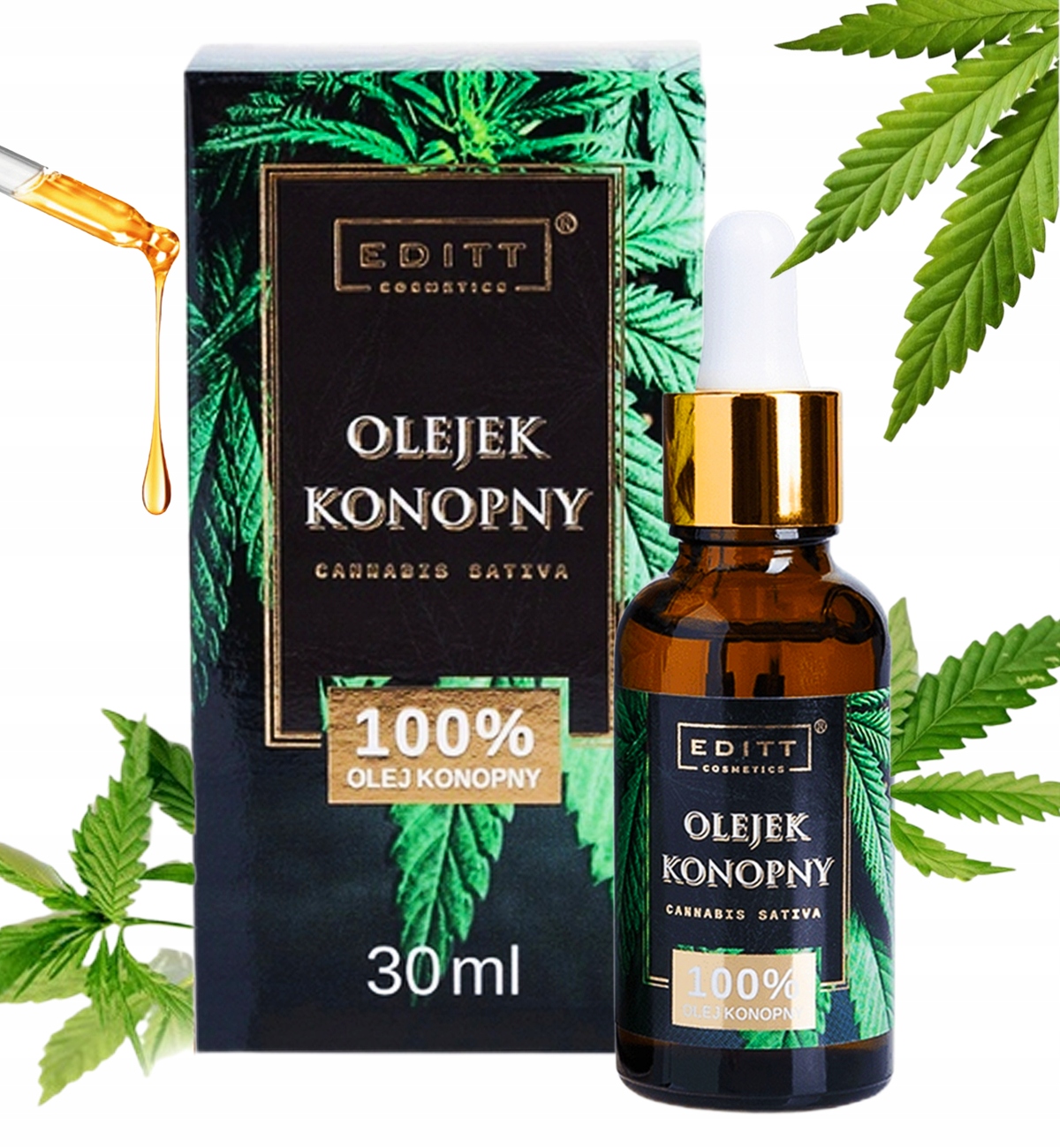 olejek z konopii do włosów hemp