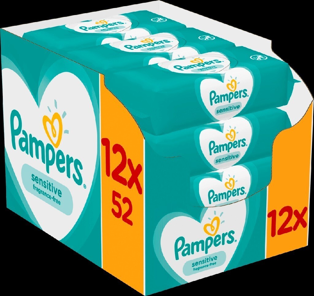 pampers sensitiove z zamknieciem 12x