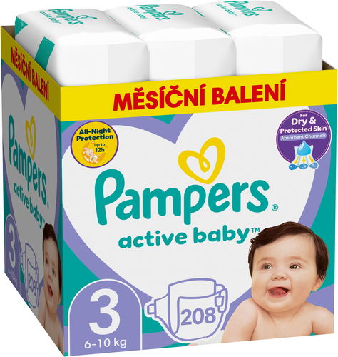 pampers baby dry size 3 midi monthly pack