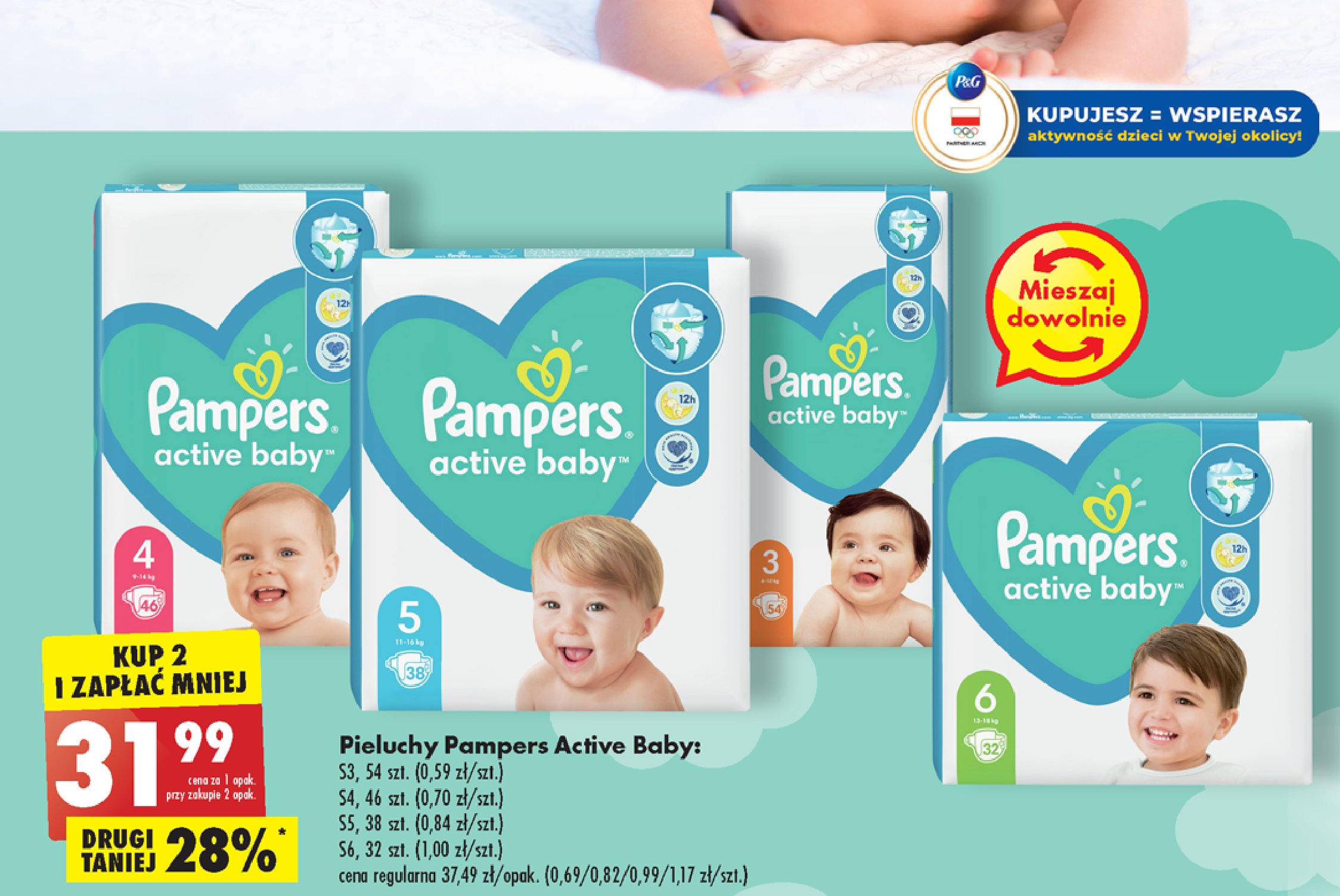 pieluchy pampers 3 cena