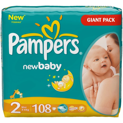 pampers new baby dry 2 giant box 144szt