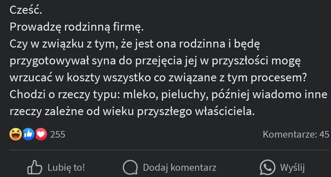 zmiana pieluchy wykop