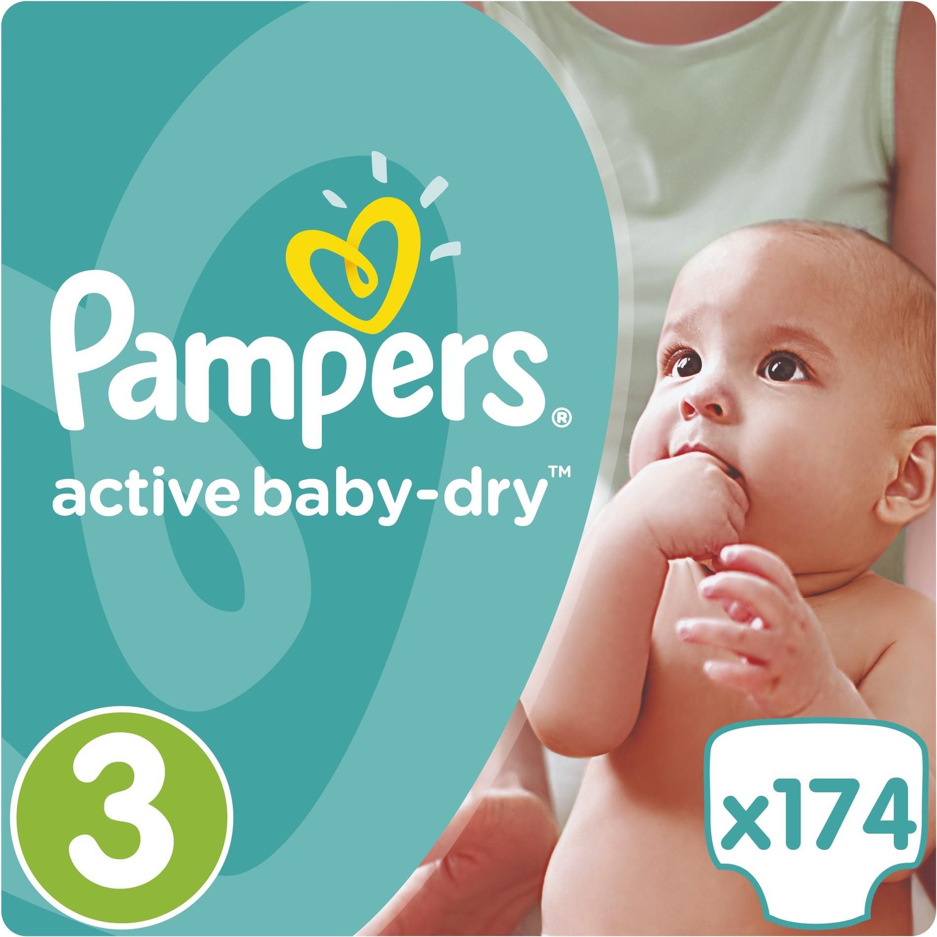 pampers active baby-dry 3 midi 74szt