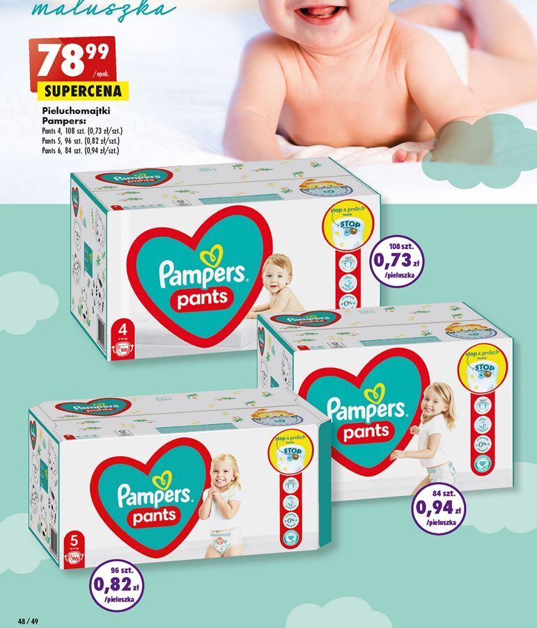 promocje pieluch pampers pants 6