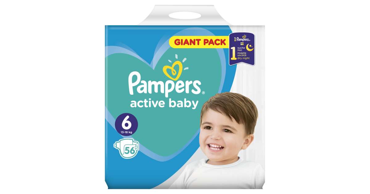 pampers active baby 6 56 cena