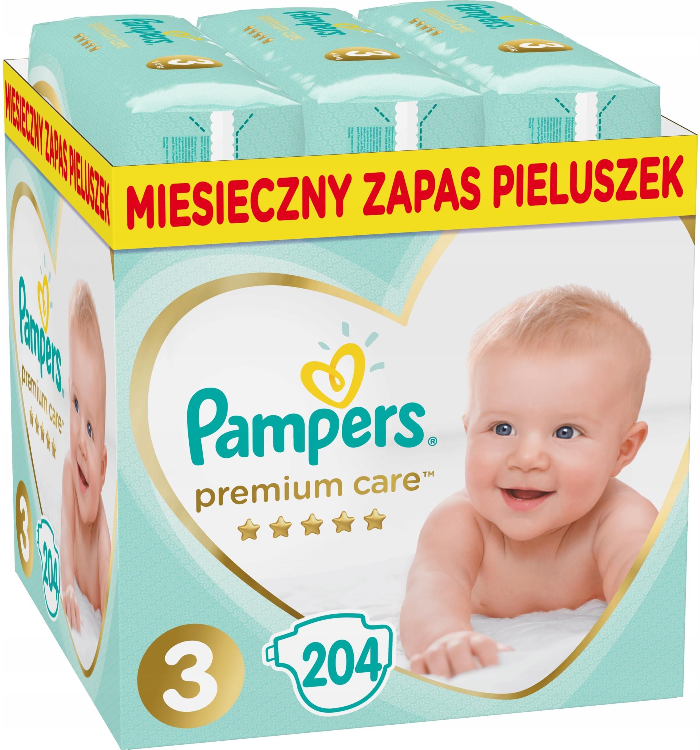 pampers premium care 3 zapas na miesiąc