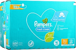 pampers chusteczki fresh clean dla niemowląt 4 x 52 szt