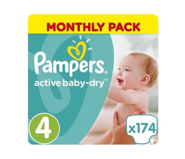 pampers active baby 4 maxi 174 szt