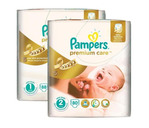 pieluchy pampers premium care 1 newborn 2 mini 168szt