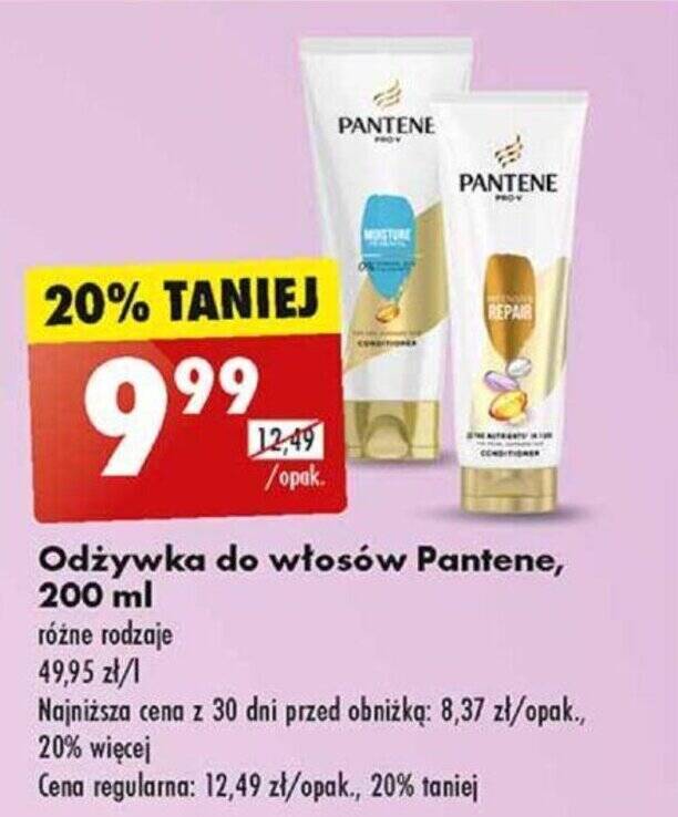 odżywka do włosów pantene 200 ml biedronka