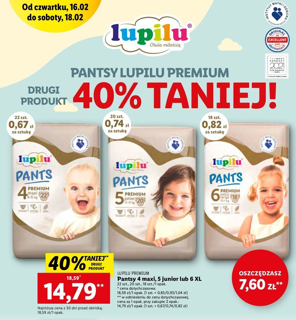 pieluchomajtki lupilu lidl