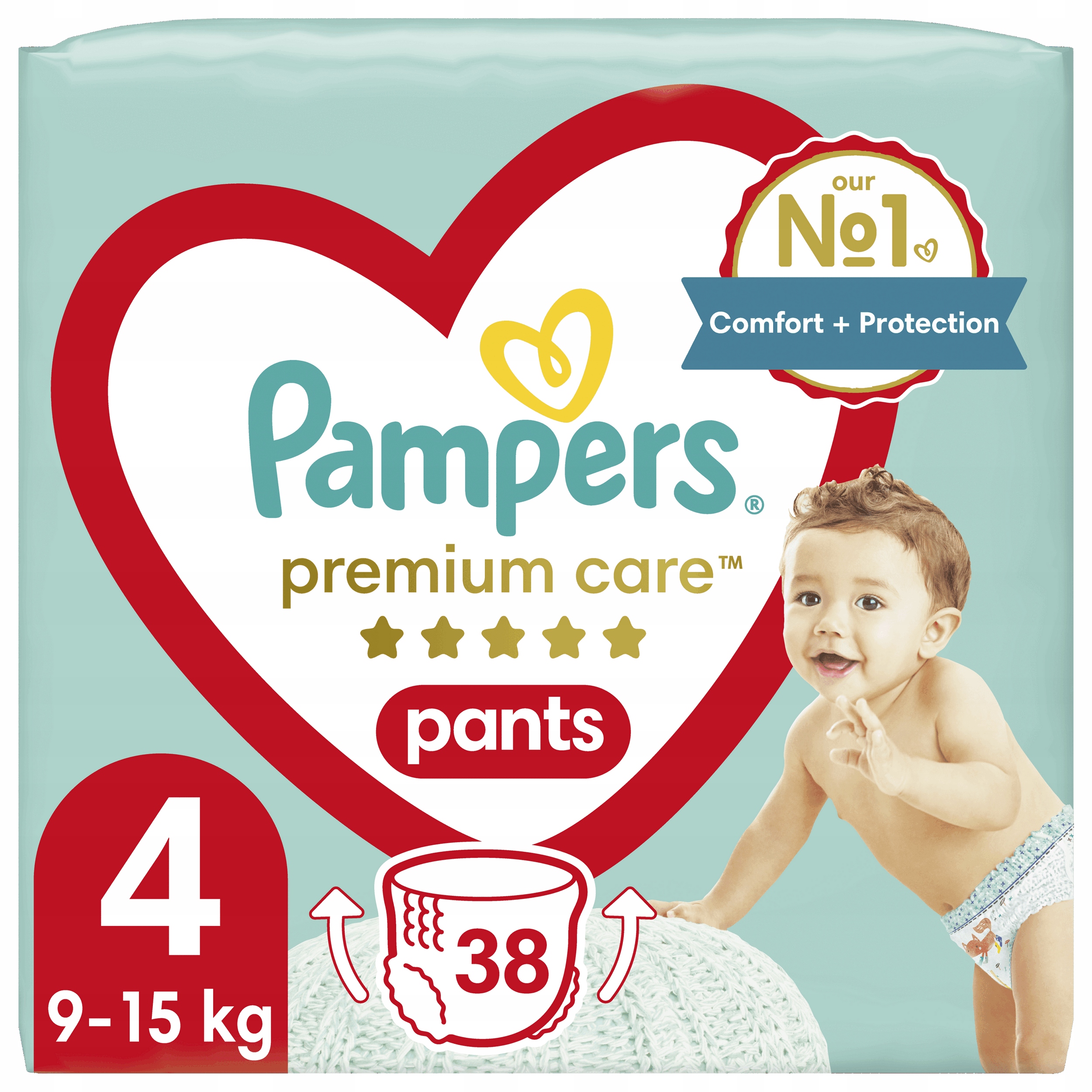 pampers premium care pieluchomajtki rozmiar 4 maxi 38 szt