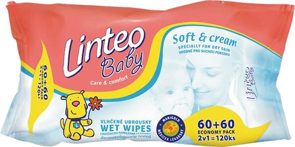 chusteczki nawilżane linteo baby soft and cream 72 sztuk sroka