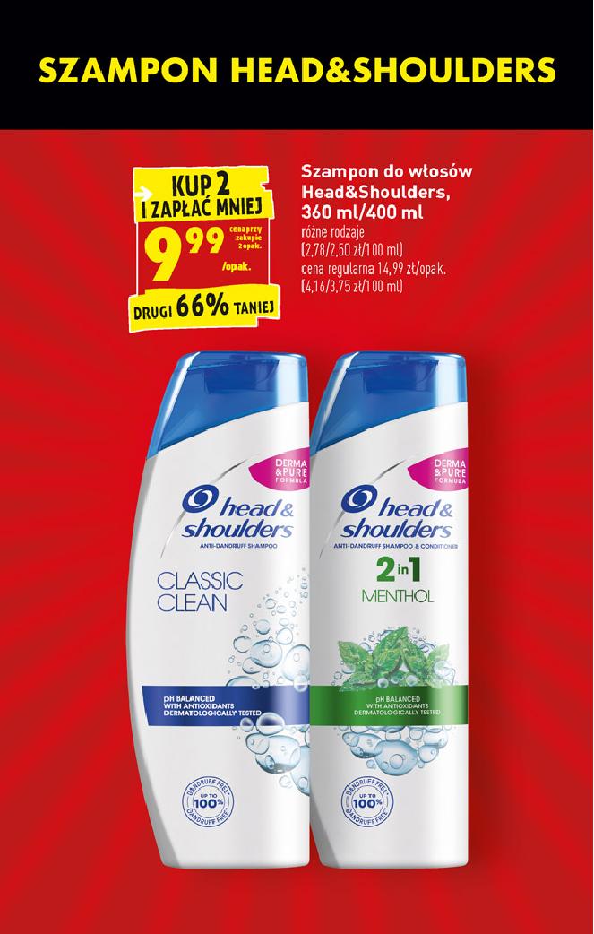 szampon head&shoulders cena biedronka