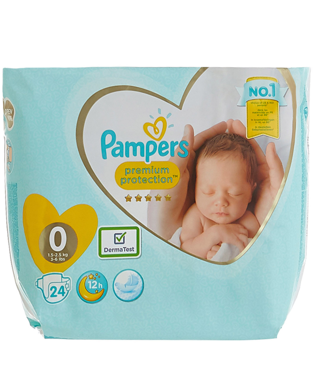 pampers new baby size 0 carry pack 24