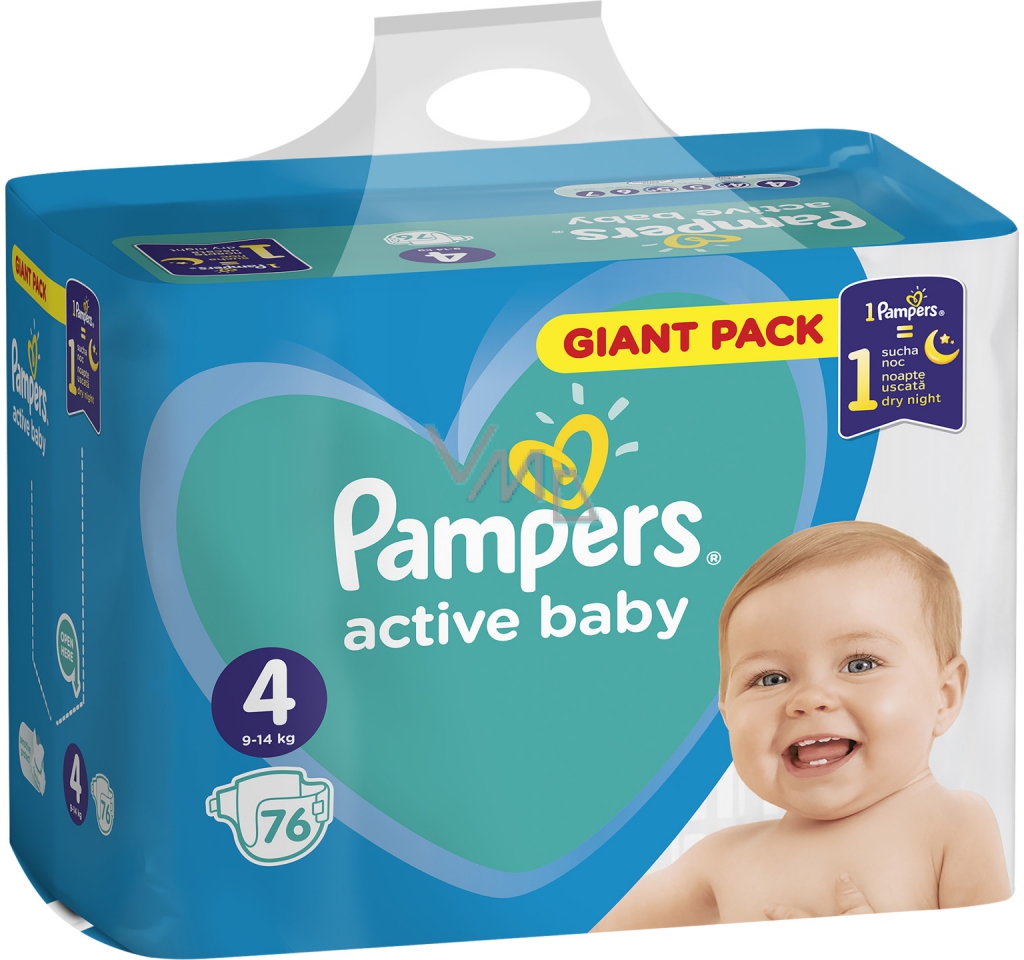 supermarket pampers active baby-dry rozmiar 4 maxi 8-14kg 76 sztuk