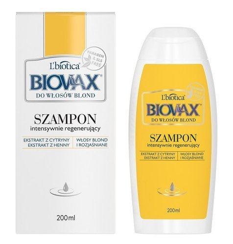 biovax szampon do włosów blond skład