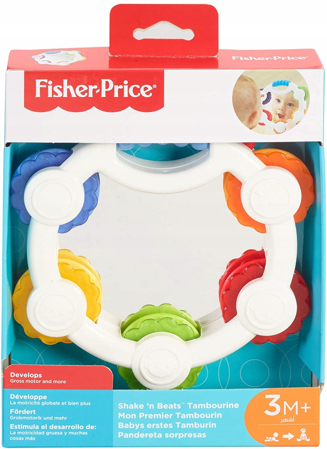 Tamburyn-grzechotka Fisher Price BLT37 dla niemowląt