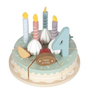 Little Dutch 4494 Drewniany tort urodzinowy