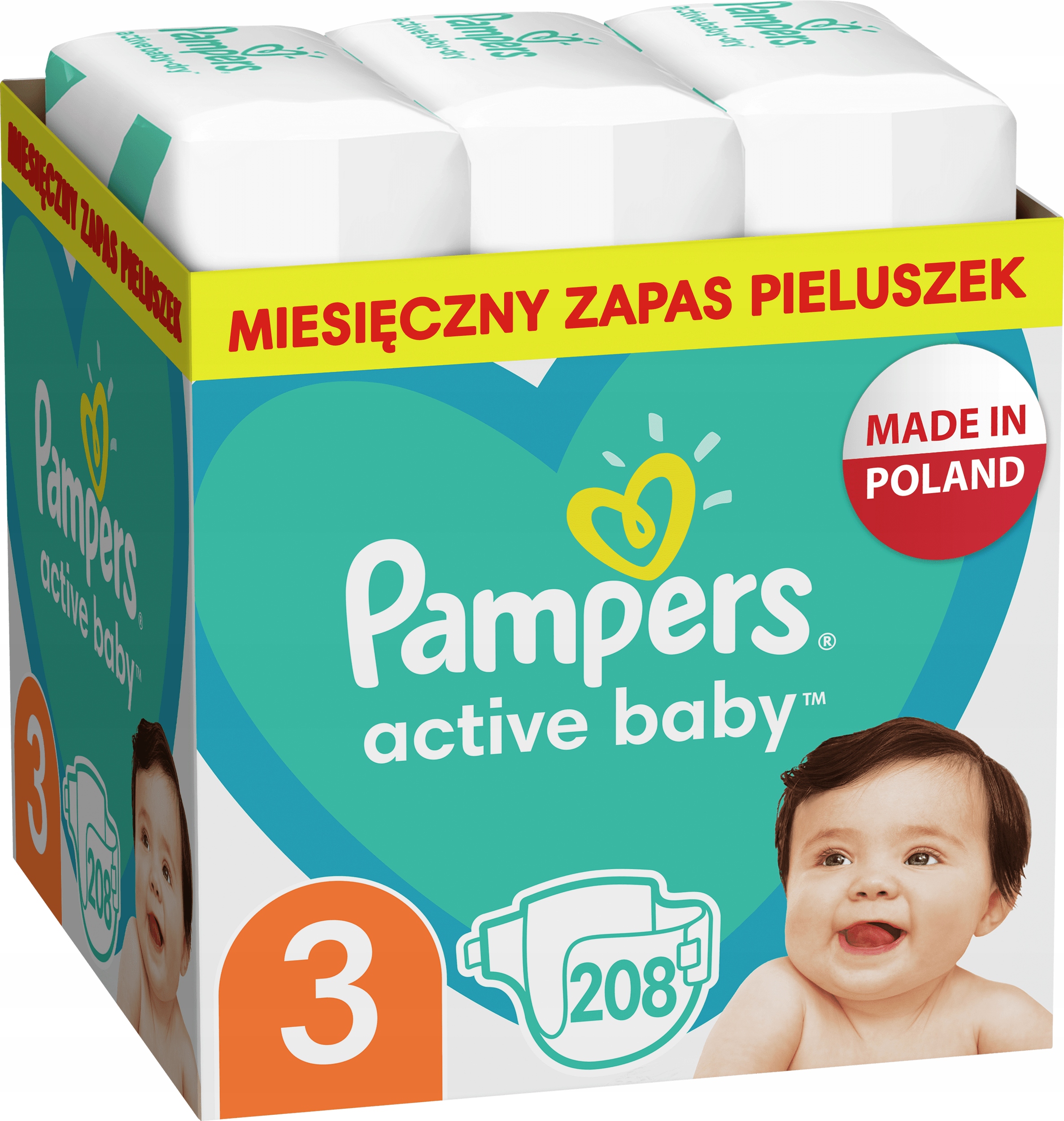 pampers active baby dry r.3 15 szt