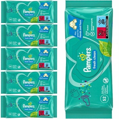 chusteczki pampers 6x64 fresh cleab