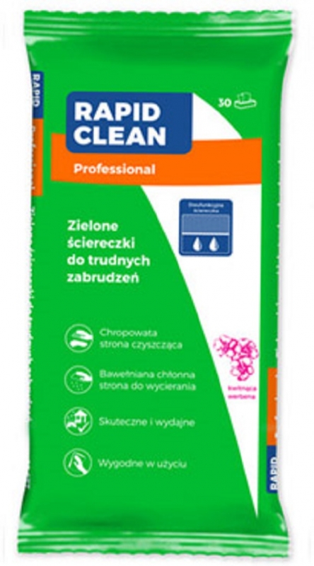 rapid clean chusteczki nawilżane zielone