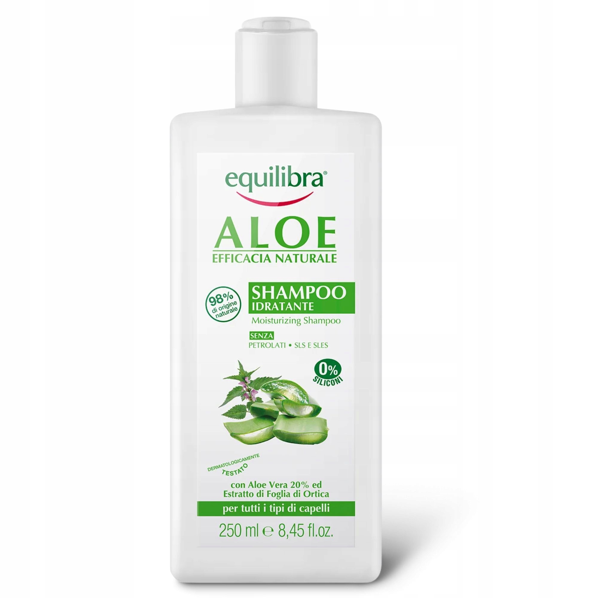 equilibra aloesowy szampon nawilżający 250ml