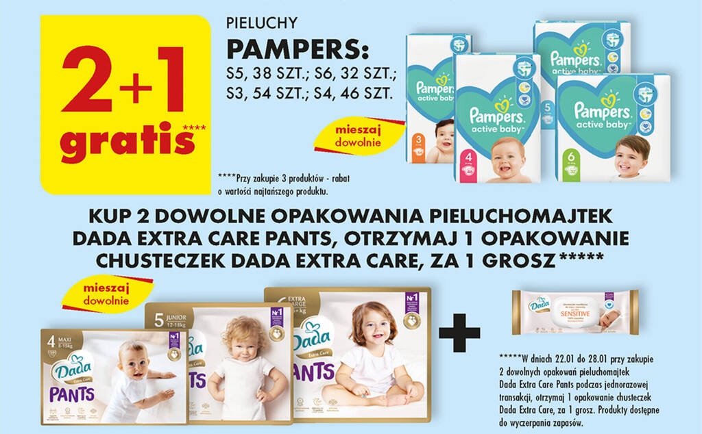 biedronka pieluchy pampers roz 1