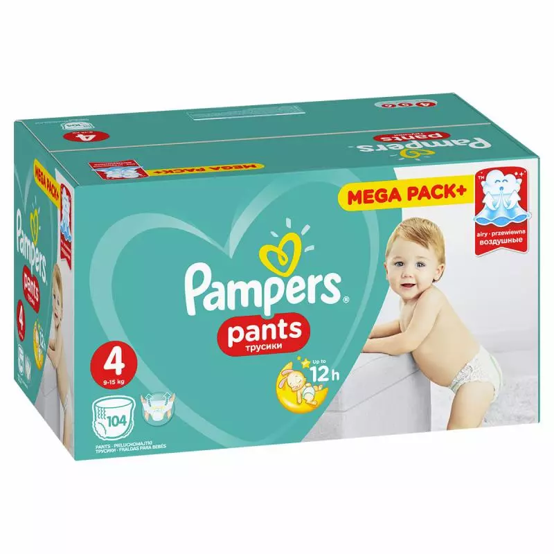 mega pack pampers 4 majtki