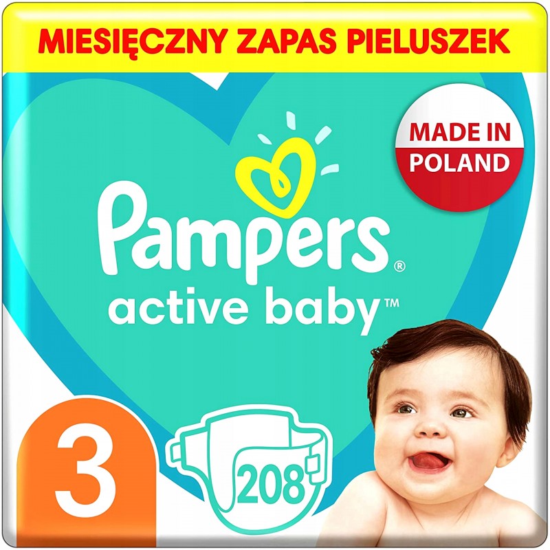 pampers 208 szt