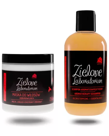 zielone laboratorium szampon do włosów aromaterapeutyczny z olejkami eterycznymi