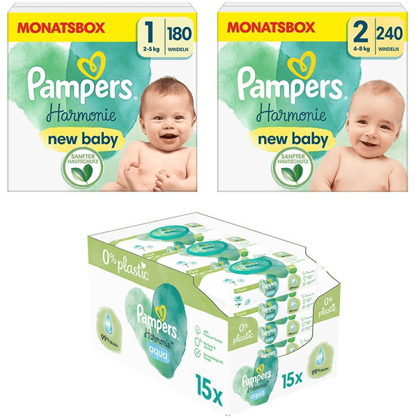 pampers 1 newborn zestaw z pampers 2