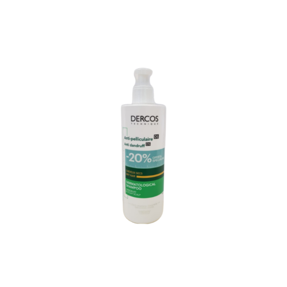 vichy dercos szampon łupież suchy 390 ml