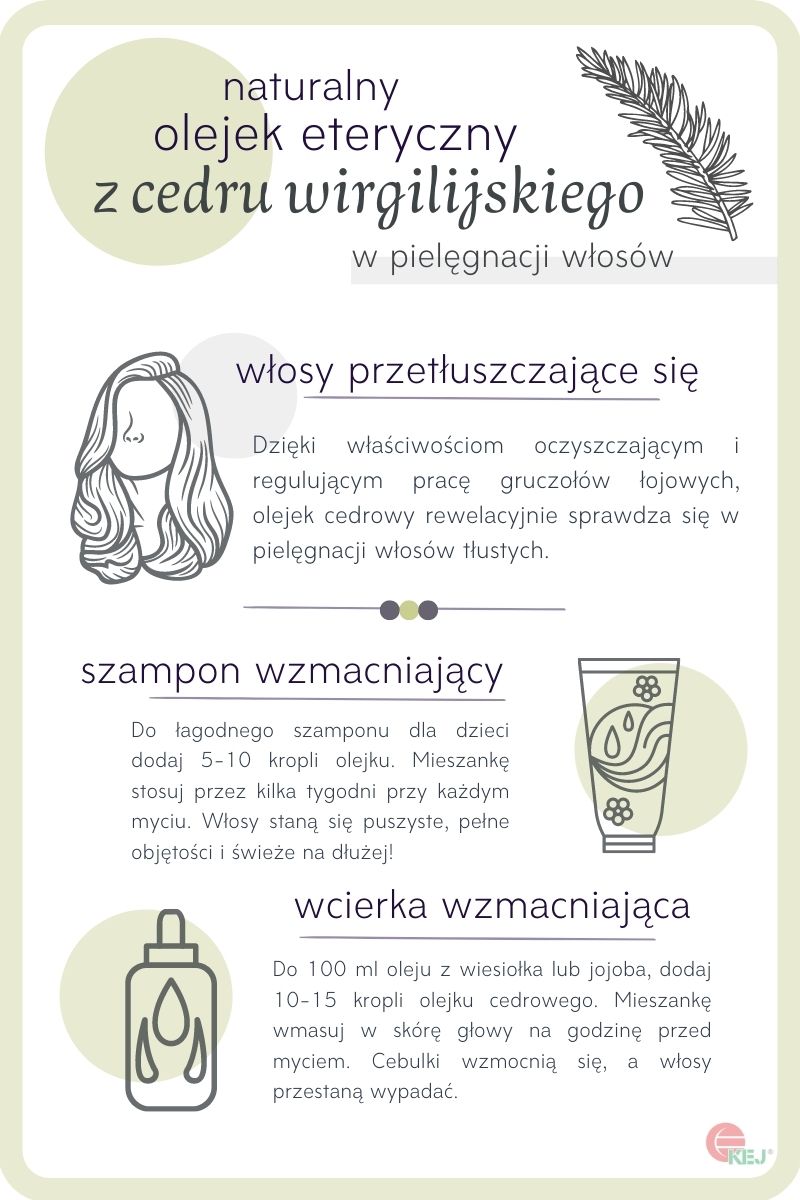 olejek cedrowy do włosów