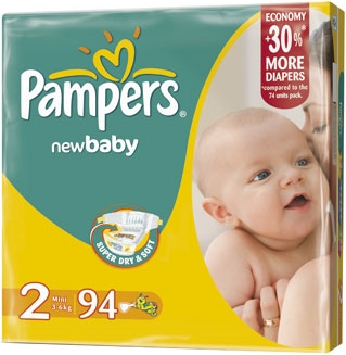 pampers new baby pieluchy rozmiar 2 mini 3-6kg 3x76 sztuk