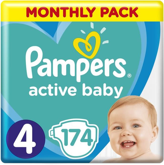 pamper active baby 4 174 szt