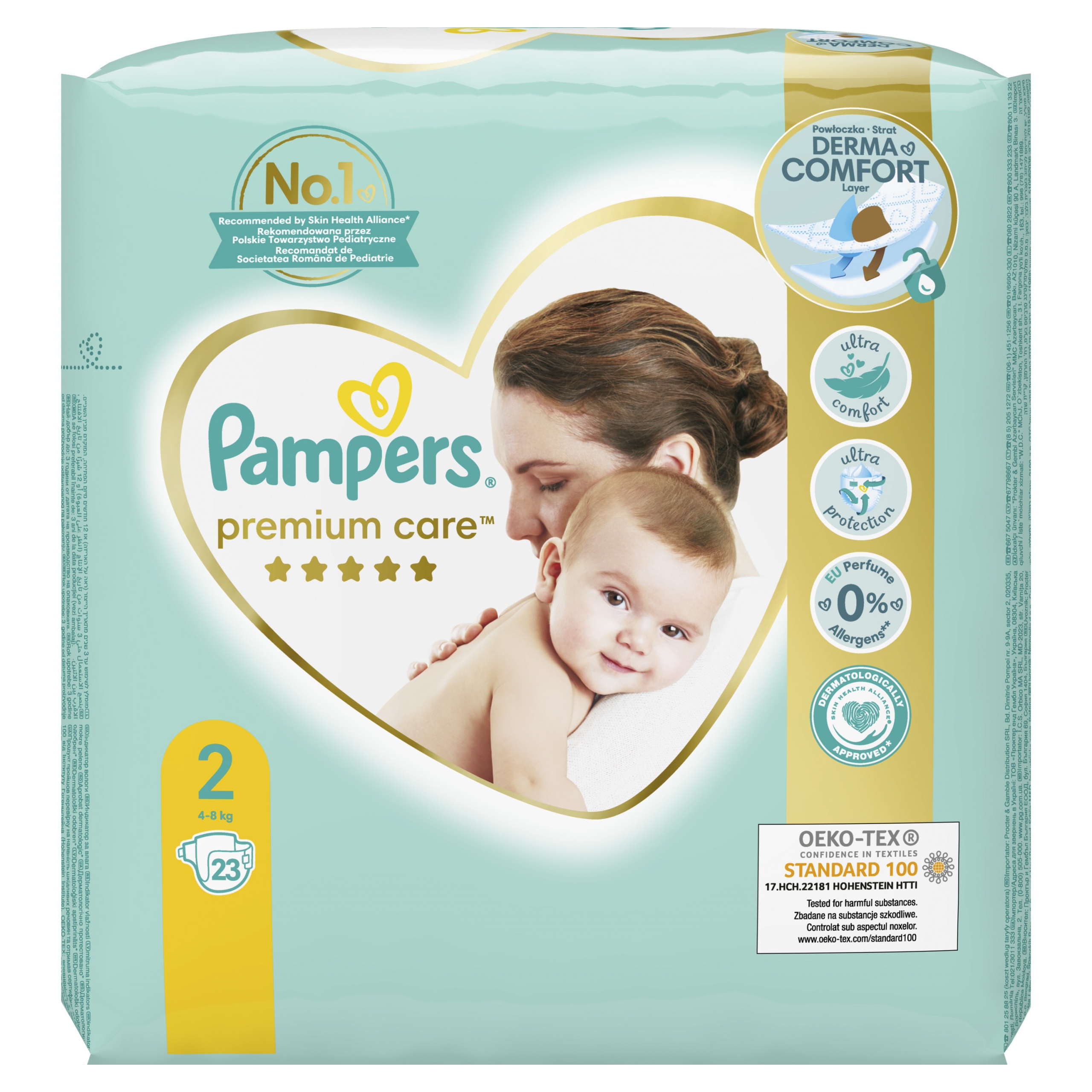 rozmiary pampers premium care