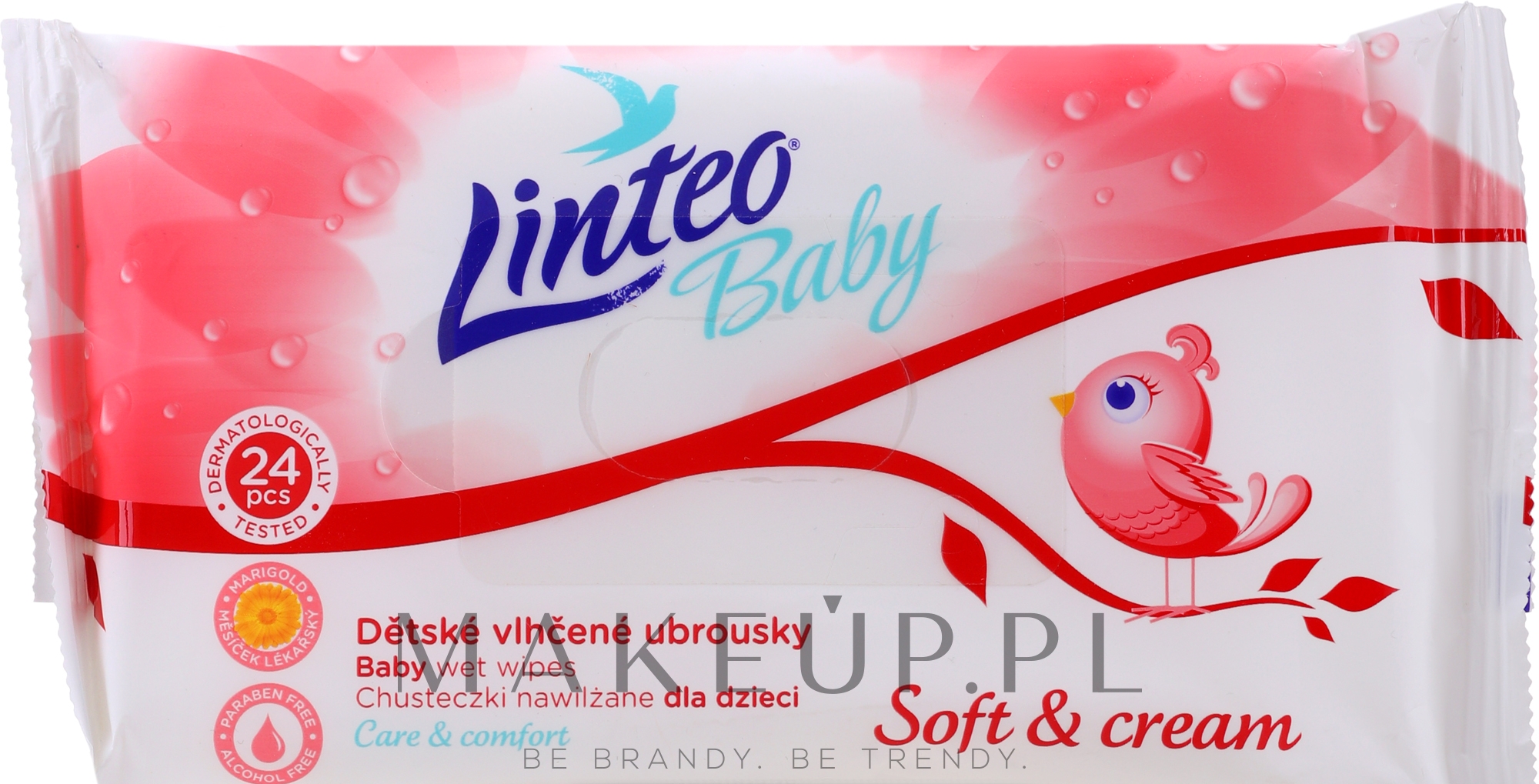 linteo baby chusteczki nawilżane soft & cream 72 szt