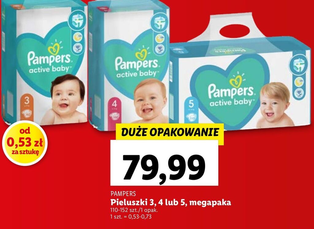 pieluszki pampers w lidlu