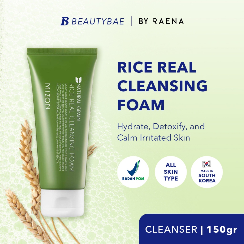 mizon oczyszczająca pianka do twarzy rice real cleansing foam