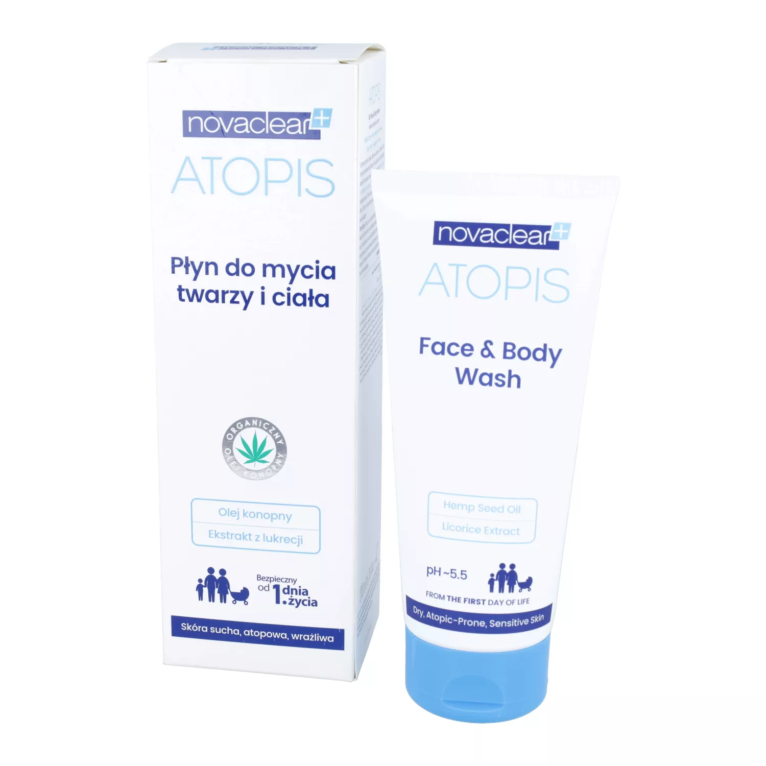 novaclear atopis face & body wash płyn do mycia twarzy