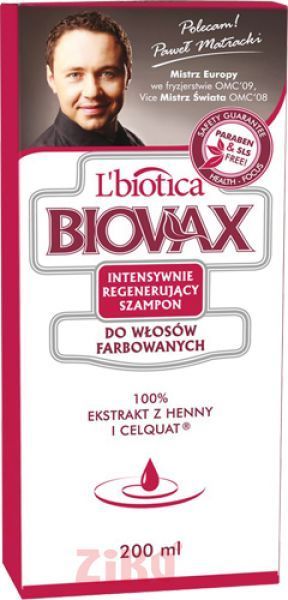 biovax szampon włosy farbowane