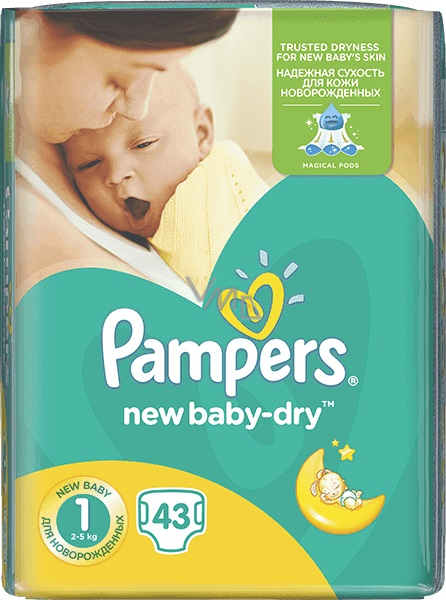 pampers new baby dry 1cena