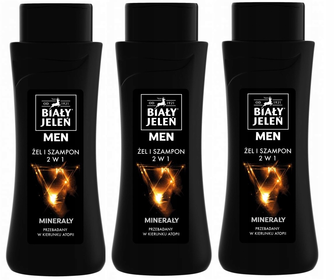 biały jeleń żel szampon 2w1 z minerałami for men 300ml